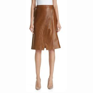 Nordstrom Signature leather skirt, Rust Bisque, Size 18